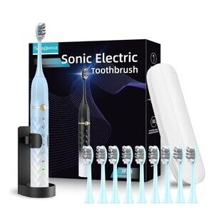 Electric Toothbrush Set, Equipped with 10 Brush Heads and Travel case